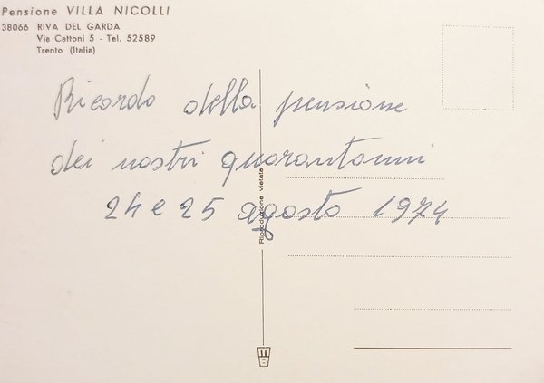 Cartolina - Pensione Villa Nicolli - Riva del Garda - …