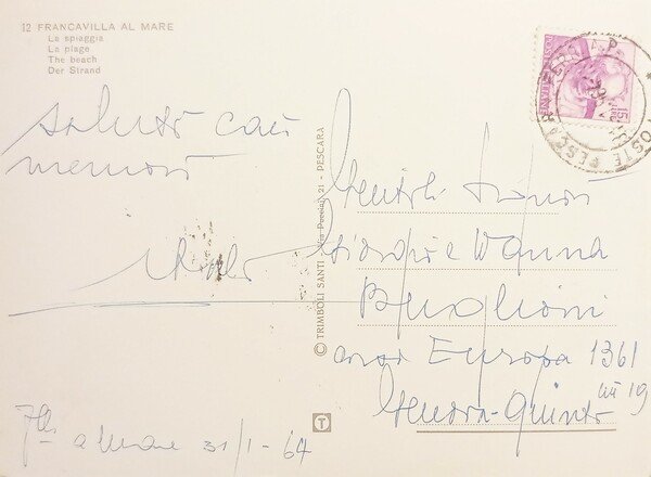 Cartolina - Francavilla al Mare - La Spiaggia - 1964