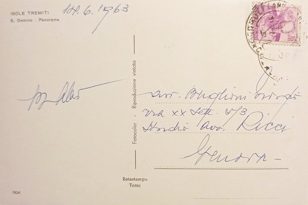 Cartolina - Isole Tremiti - San Domino - Panorama - …