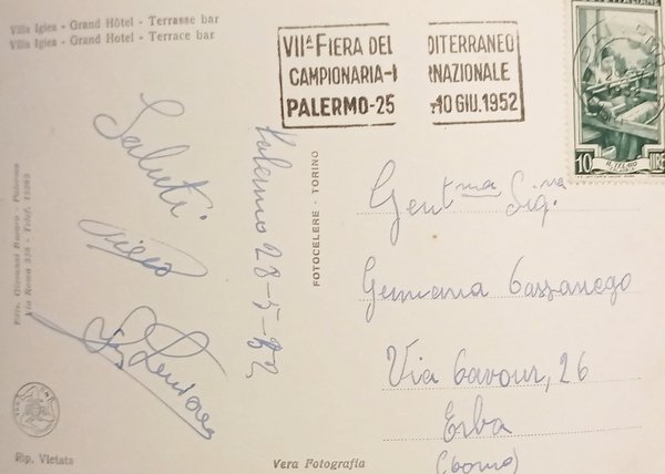 Cartolina - Palermo - Villa Igea - Grand Hotel - …