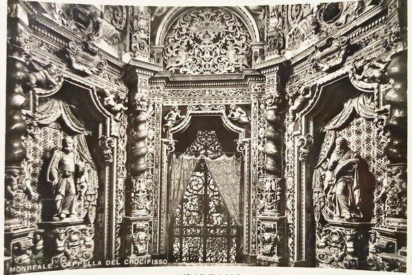 Cartolina - Monreale - Cappella del Crocifisso - 1954 | Immagine principale