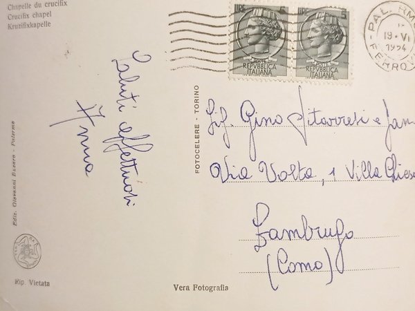 Cartolina - Monreale - Cappella del Crocifisso - 1954 | Immagine Gallery 2