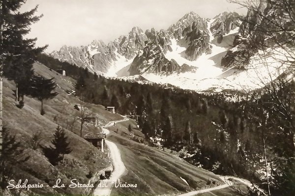 Cartolina - Schilpario - La Strada del Vivione - 1963