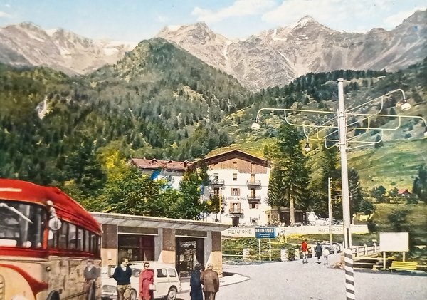 Cartolina - Antica Fonte Pejo ( Trentino ) - Piazza …
