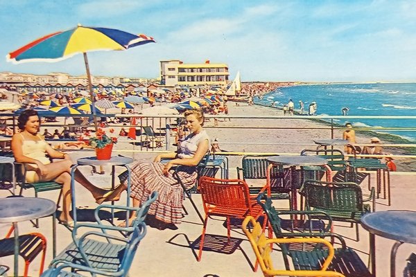 Cartolina - Lido di Sottomarina - Spiaggia - 1960
