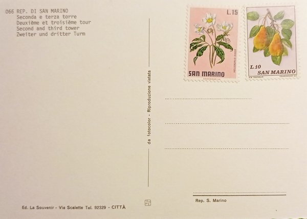 Cartolina - Repubblica di San Marino - Seconda e Terza …