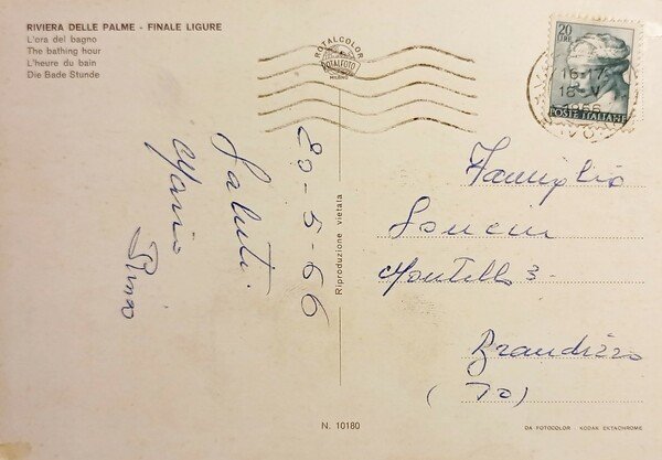 Cartolina - Riviera delle Palme - Finale Ligure - L'ora …
