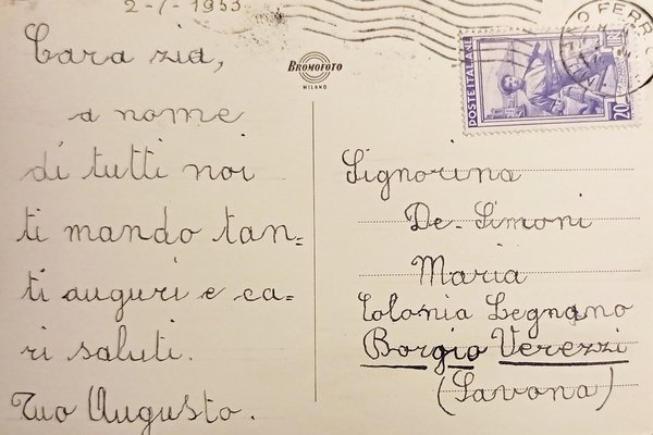 Cartolina - Milano - Piazza Fontana - 1953