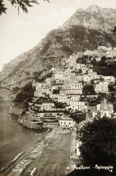 Cartolina - Positano ( Salerno ) - Spiaggia - 1950 …