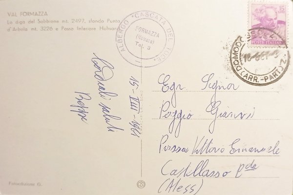 Cartolina - Val Formazza - La Diga del Sabbione - …