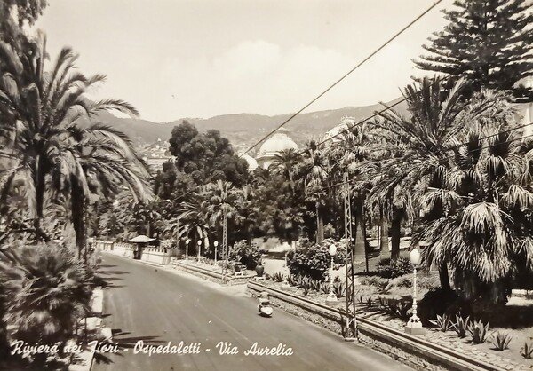 Cartolina - Riviera dei Fiori - Ospedaletti - Via Aurelia …