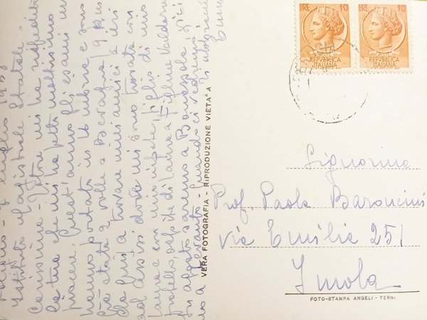 Cartolina - Foligno - Ponte Romano sul Topino - 1958