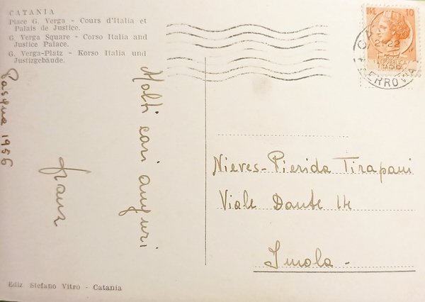 Cartolina - Catania - Piazza G. Verga - Corso Italia …