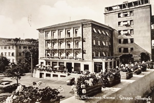 Cartolina - Chianciano Terme - Gruppo Alberghi - 1957
