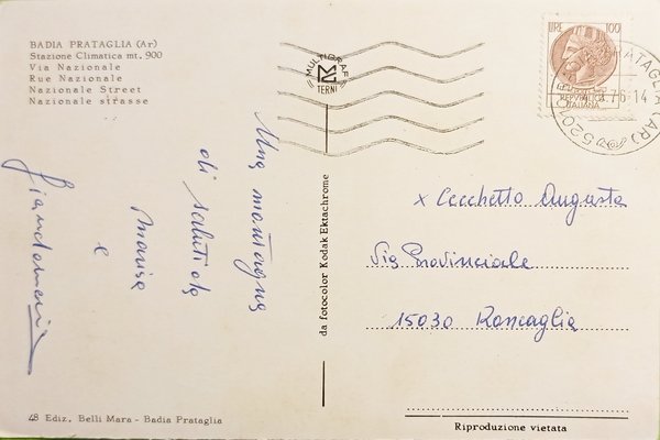 Cartolina - Badia Prataglia - Stazione Climatica - Via Nazionale …