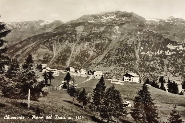 Cartolina - Chiomonte - Piano del Frais - 1957