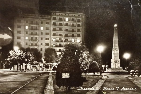 Cartolina - Alessandria - Piazza D'Annunzio - 1963