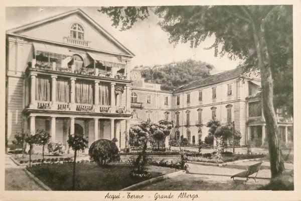 Cartolina - Acqui Terme - Grande Albergo - 1920 ca.