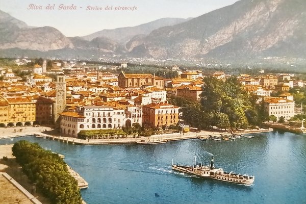 Cartolina - Riva del Garda - Arrivo del piroscafo - …