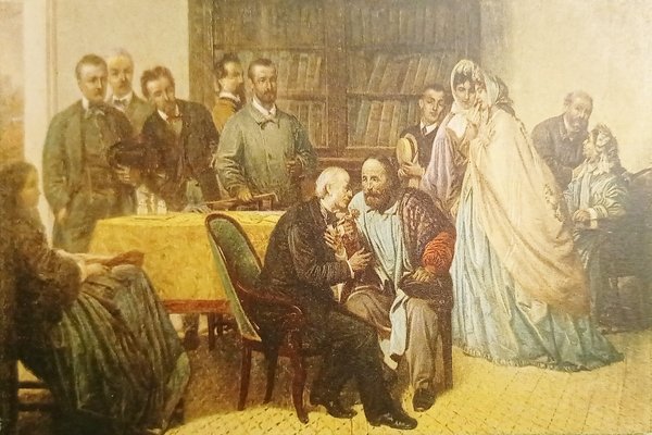 Cartolina Visita di G. Garibaldi ad A. Manzoni - Museo …