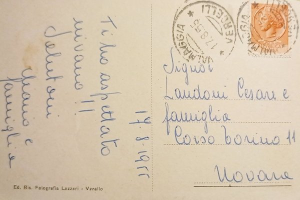 Cartolina - Valsesia - Morca - 1955