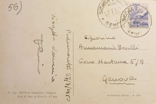 Cartolina - Pedemonte di Serra Riccò e dintorni - 1950