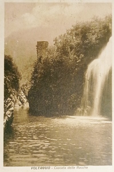 Cartolina - Voltaggio - Cascata delle Rocche - 1926