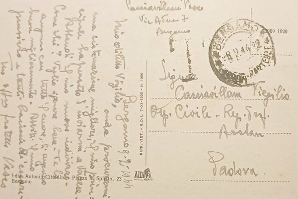 Cartolina - Bergamo - Palazzo delle Regie Poste e Telegrafi …