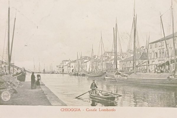Cartolina - Chioggia - Canal Lombardo - 1906