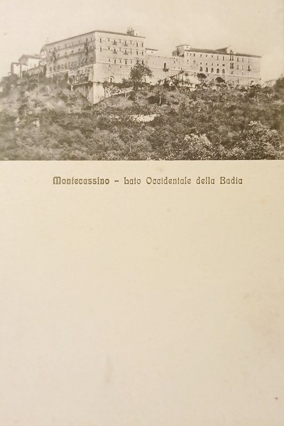 Cartolina - Montecassino - Lato Occidentale della Badia - 1920 …