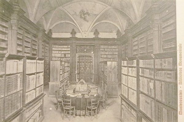 Cartolina - Montecassino - Biblioteca Monumentale - 1920 ca.
