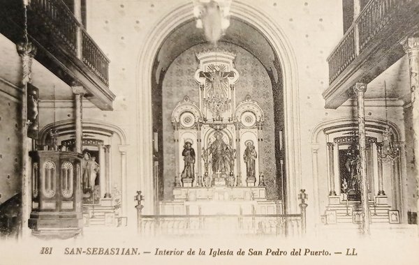 Cartolina - San Sebastián - Interior de la Iglesia de …