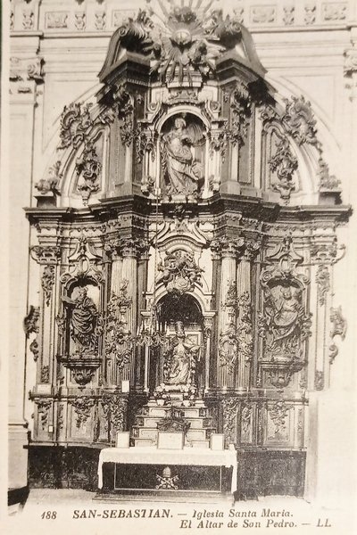 Cartolina - San Sebastián Iglesia Santa Maria - El Altar …