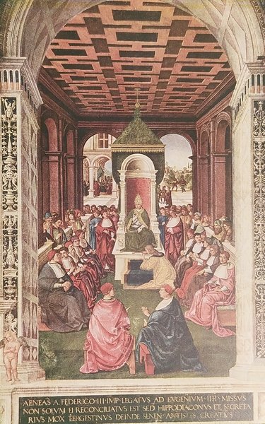 Cartolina Siena - Pinturicchio - Enea Piccolomini inviato al Pontefice …
