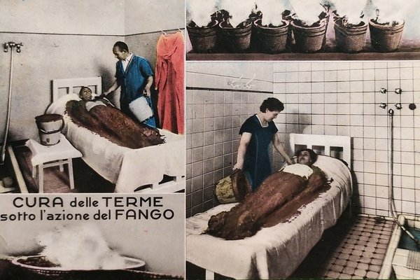 Cartolina - Cura delle Terme sotto l'azione del Fango - …
