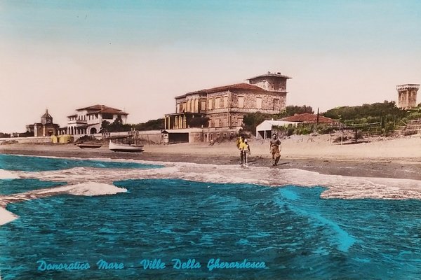 Cartolina - Donoratico Mare - Ville Della Gherardesca - 1955 …