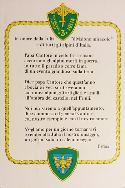 Cartolina - Associazione Nazionale Alpini - Sezione Udine - 47^ …