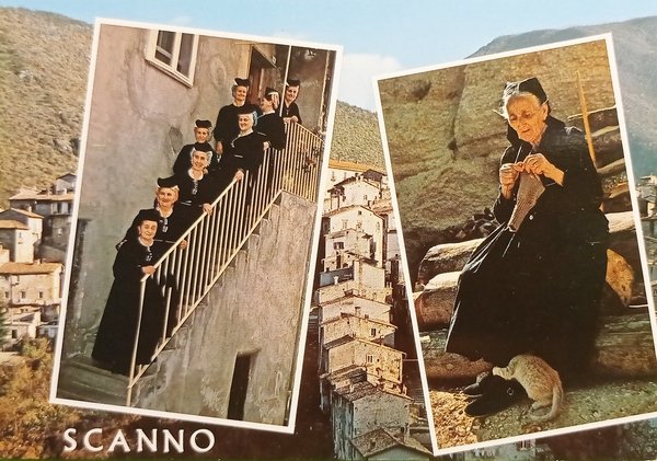 Cartolina - Scanno ( L'Aquila) - Costume festivo e giornaliero …