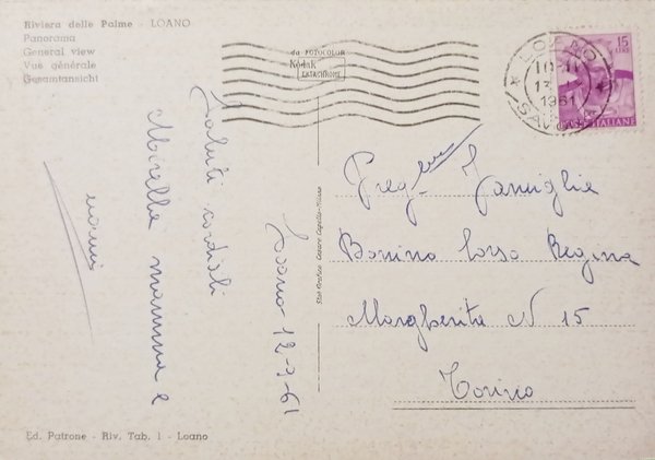 Cartolina - Riviera delle Palme - Loano - Panorama - …