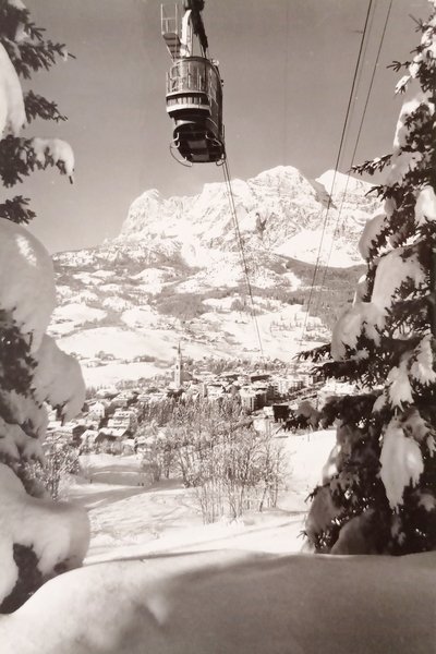 Cartolina - Dolomiti - Cortina con Funivia di Faloria verso …
