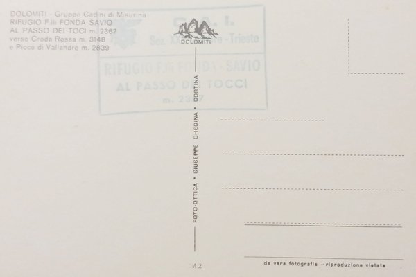 Cartolina - Dolomiti - Rifugio Fratelli Fonda Savio - 1970 …
