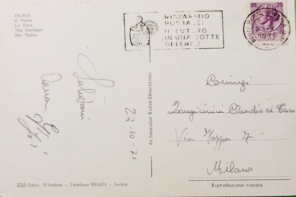 Cartolina - Ischia - Il Porto - 1971