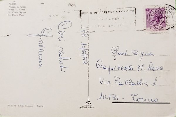 Cartolina - Parma - Piazza S. Croce - 1968