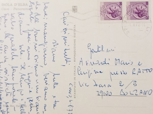 Cartolina - Isola d'Elba - Cavo - Panorama - 1972