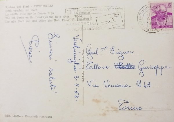 Cartolina - Riviera dei Fiori - Ventimiglia - Città vecchia … | Immagine Gallery 2