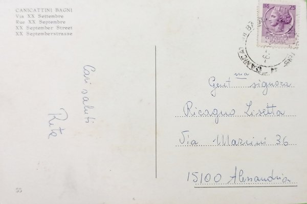 Cartolina - Canicattini Bagni - Via XX Settembre - 1971 | Immagine Gallery 2