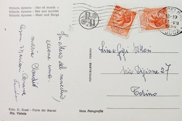 Cartolina - Forte dei Marmi - Vittoria Apuana - Mare …