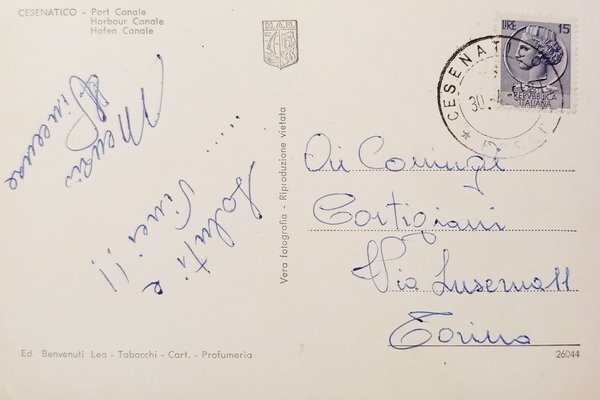 Cartolina - Cesenatico - Porto Canale - 1960 ca.