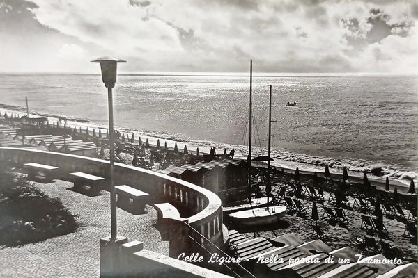 Cartolina - Celle Ligure - Poesia di un tramonto - …
