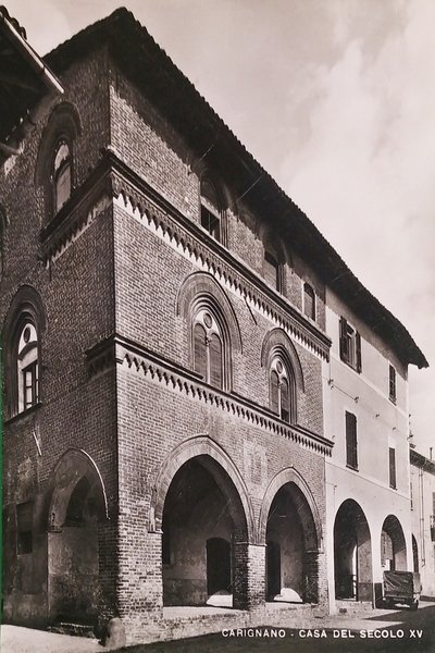 Cartolina - Carignano - Casa del Secolo XV - 1948 …